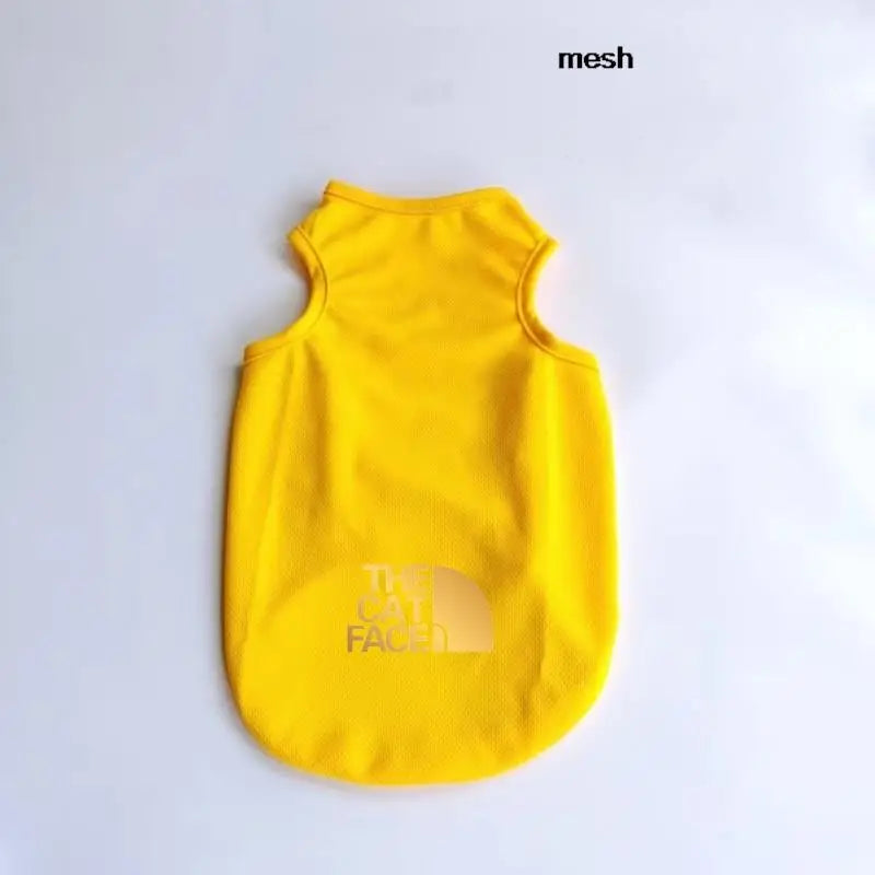 The Cat Face貓咪夏季背心 輕薄款 金色字母印花