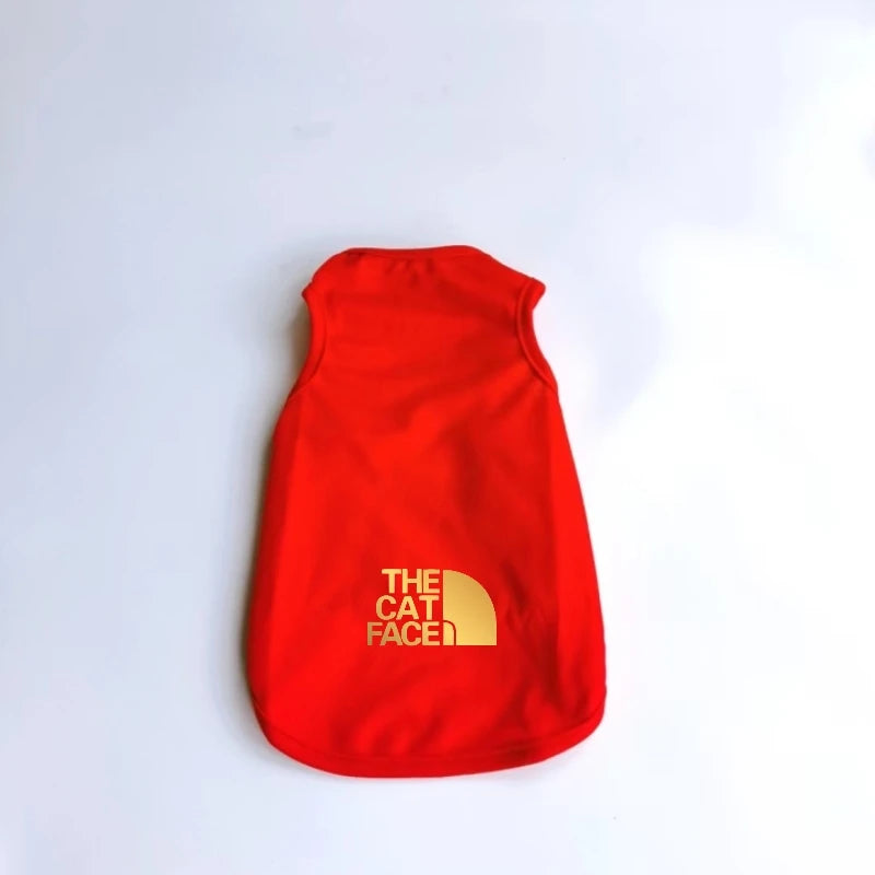 The Cat Face貓咪夏季背心 輕薄款 金色字母印花