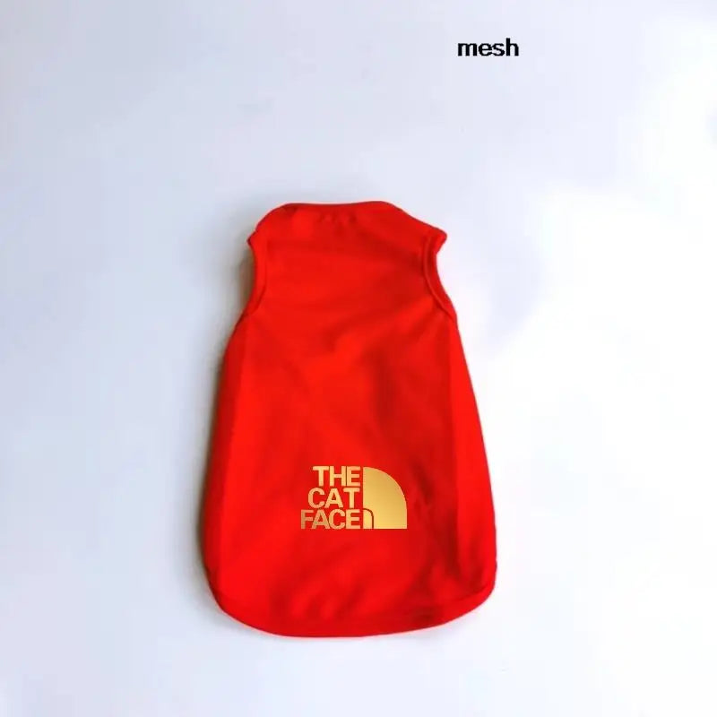 The Cat Face貓咪夏季背心 輕薄款 金色字母印花